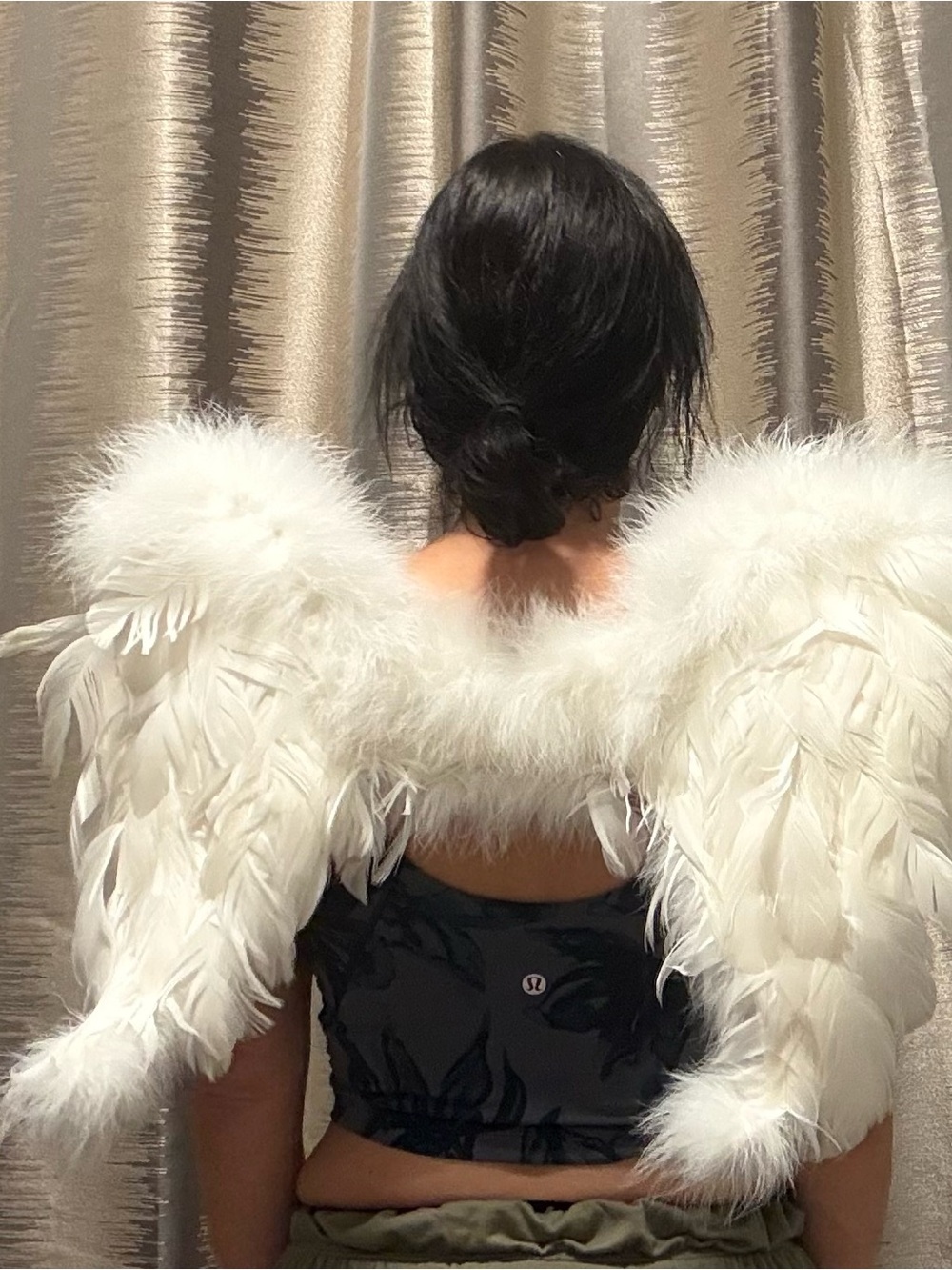 White Feather Angel Wings Shoulder Cape - Unbranded